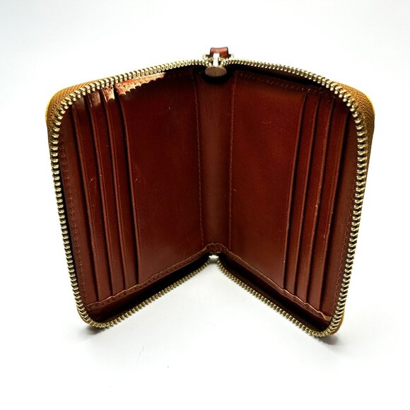 Dooney & Bourke Pebble Grain Small Zip Around Wallet — Dandelion Yellow — EUC - Picture 9 of 15